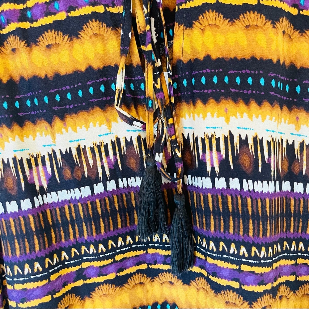 Beachlunchlounge Lou Lou Belted Multicolor Midi Dress Sz Medium NWT - Picture 6 of 12